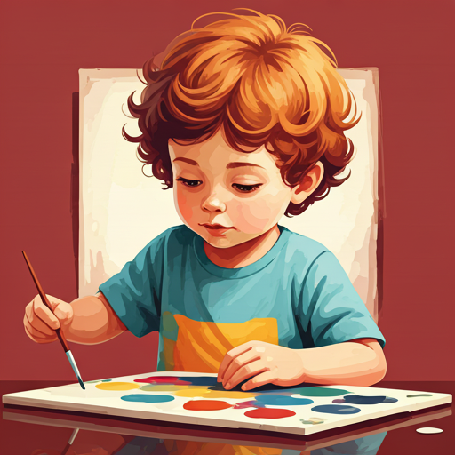 Child painting artwork